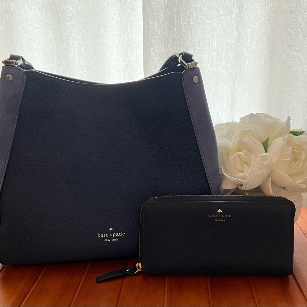 💙Kate Spade💙 Pebble Leather/ Suede purse (NWOT) wallet (Gentle Use) set
